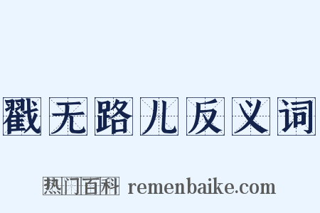 戳无路儿反义词是什么意思的图片